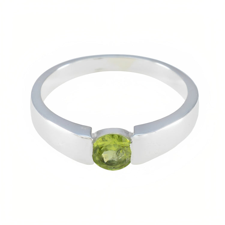 Maria Abstract Green Solitaire Ring Peridot Green