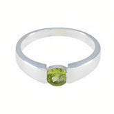 Maria Abstract Green Solitaire Ring Peridot Green