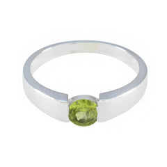 Maria Abstract Green Solitaire Ring Peridot Green