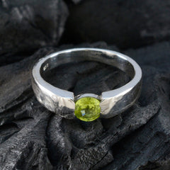 Maria Abstract Green Solitaire Ring