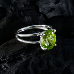 Meera Contemporary Green Solitaire Ring