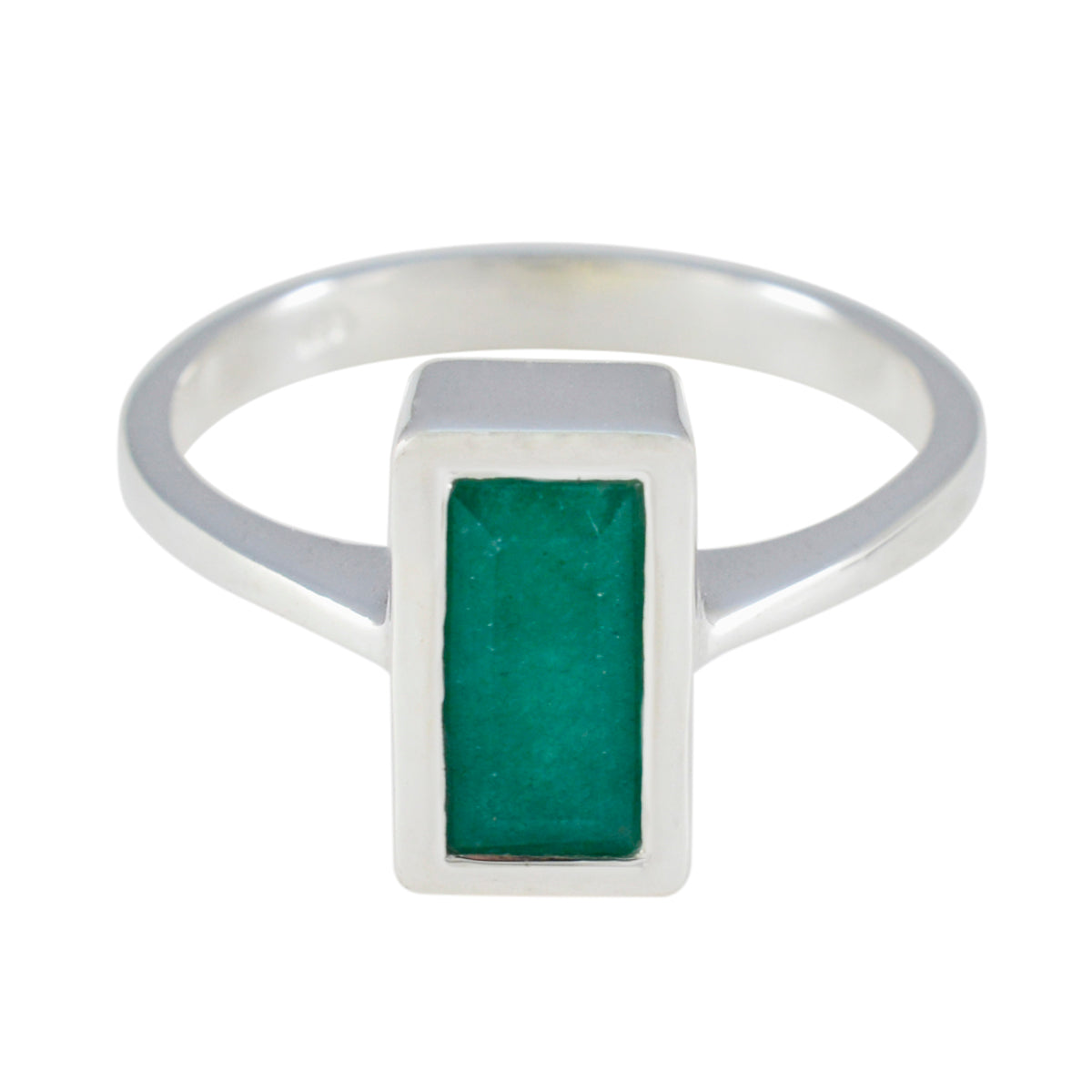 Josephine Sophisticated Green Solitaire Ring Indian Emerald Green
