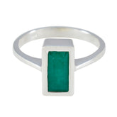 Josephine Sophisticated Green Solitaire Ring Indian Emerald Green