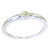 Rina Elegant Green Solitaire Ring in Sterling Silver Peridot Green