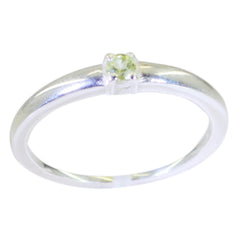 Rina Elegant Green Solitaire Ring in Sterling Silver Peridot Green