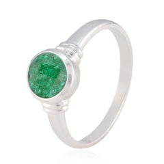 Natcha Romantic Green Solitaire Ring