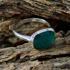 Nova Green Solitaire Ring with Emerald Stone