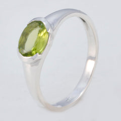 Haruka Contemporary Green Solitaire Ring