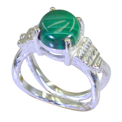 Ana Green Solitaire Ring with Gemstone Detail