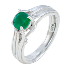 Nora Luxurious Green Solitaire Ring