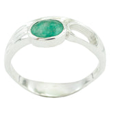Bruna Cultural Green Solitaire Ring Indian Emerald Green