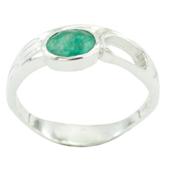 Bruna Cultural Green Solitaire Ring Indian Emerald Green