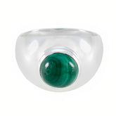 Amelia Luxurious Green Solitaire Ring Malachite Green
