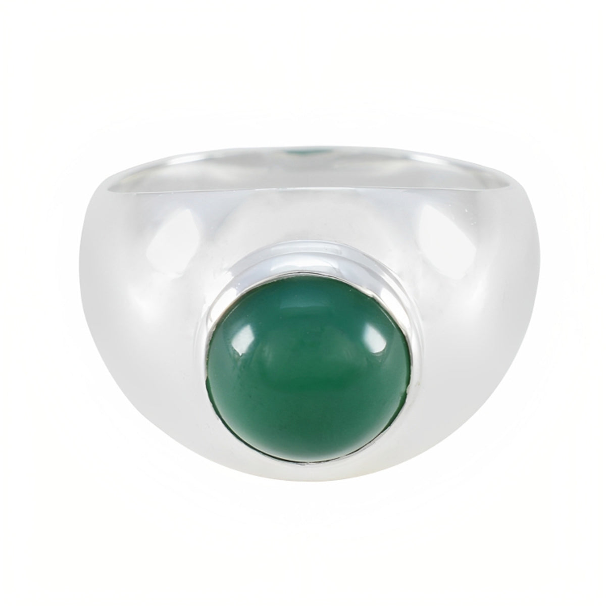 Alina Feminine Green Solitaire Ring Green Onyx Green