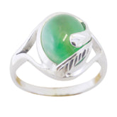Angel Green Solitaire Ring with Gemstone Elegance Green Onyx Green