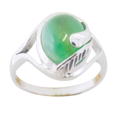 Angel Green Solitaire Ring with Gemstone Elegance Green Onyx Green
