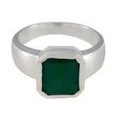 Bianca Green Solitaire Ring in Sterling Silver Green Onyx Green