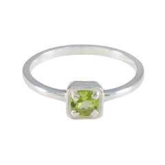 Haruka Abstract Green Solitaire Ring Peridot Green