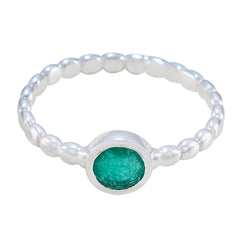 Gabriela Graceful Green Solitaire Ring Indian Emerald Green