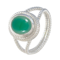 Emily Rope-Wire Green Solitaire Ring