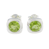 Micaela Green Solitaire Stud Earrings for Every Occasion Peridot Green Stud