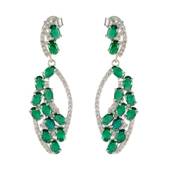 Kristine Green Stud Earrings India for Stunning Style Emerald CZ Green Stud