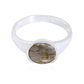 Li Lee Grey Gemstone Ring in Sterling Silver Labradorite Gray