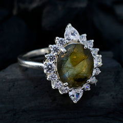 Charlotte Grey Halo Ring for Women with Gemstones