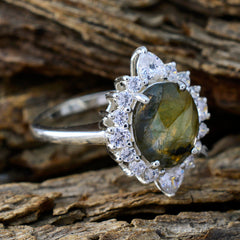 Charlotte Grey Halo Ring for Women with Gemstones