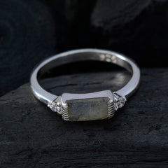 Nisa Grey Halo Ring for Women with Gemstone Accent