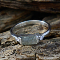 Nisa Grey Halo Ring for Women with Gemstone Accent