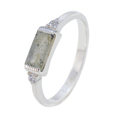 Nisa Grey Halo Ring for Women with Gemstone Accent