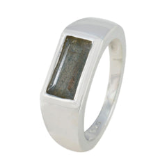 Julia Grey Solitaire Ring for Women in Sterling Silver