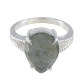 Stella Grey Solitaire Ring for Women with Elegant Design Labradorite Gray