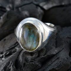 Tereza Grey Solitaire Ring India with Labradorite Gemstone