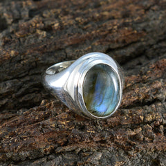 Tereza Grey Solitaire Ring India with Labradorite Gemstone