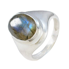 Tereza Grey Solitaire Ring India with Labradorite Gemstone