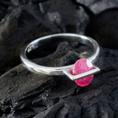 Haruka Red Solitaire Ring with Vibrant Gemstone