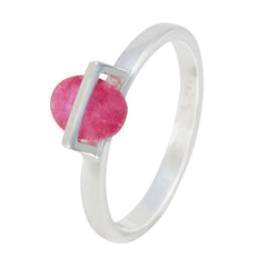 Haruka Red Solitaire Ring with Vibrant Gemstone