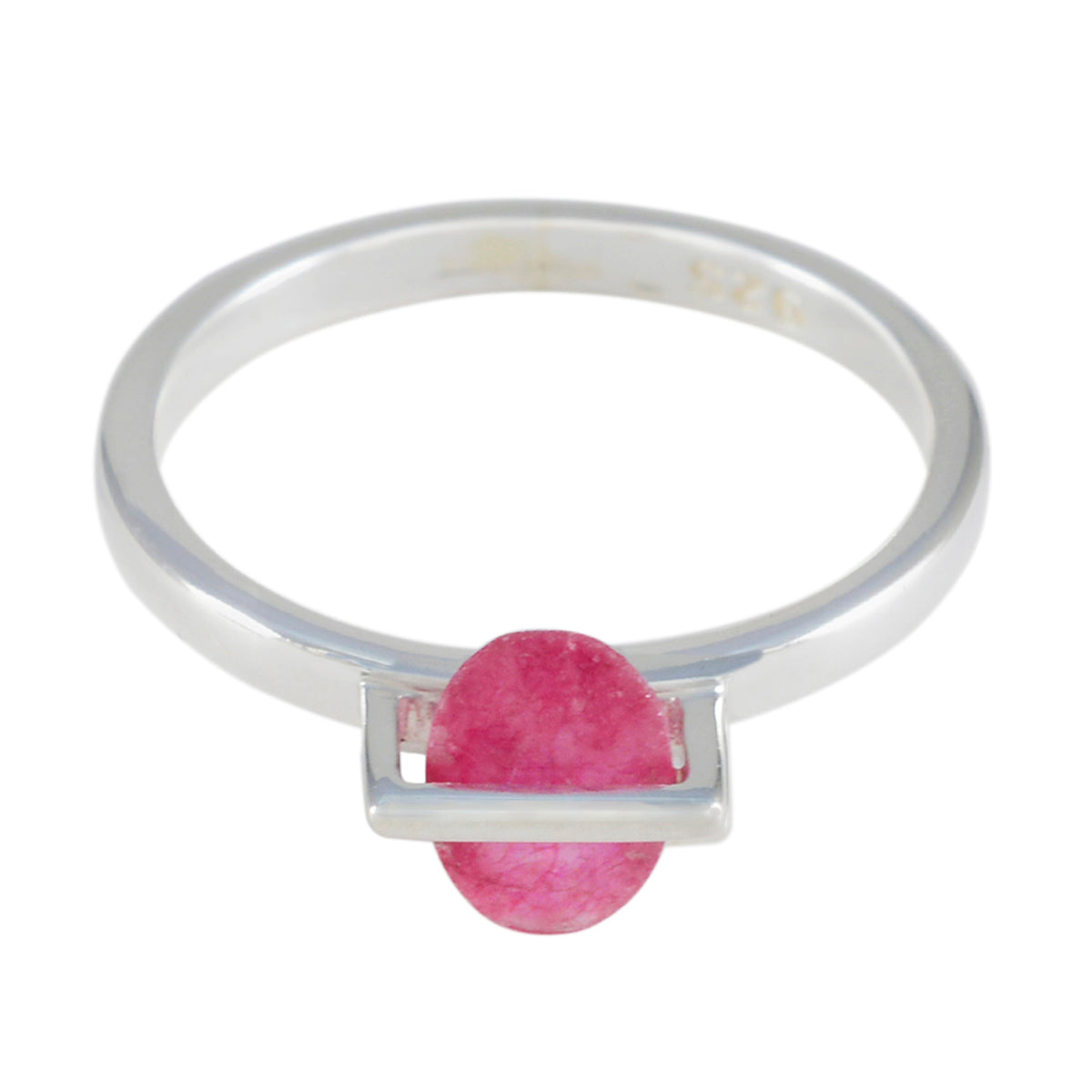 Haruka Red Solitaire Ring with Vibrant Gemstone Indian Ruby Red