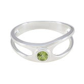 Hazel Graceful Green Solitaire Ring Peridot Green