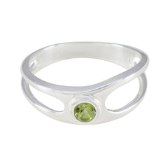Hazel Graceful Green Solitaire Ring Peridot Green