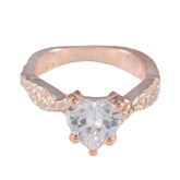 Victoria Heart Shaped Halo Ring with Sparkling Stones White CZ White