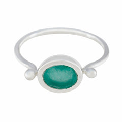 Araya Abstract Green Solitaire Ring Indian Emerald Green