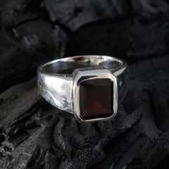 Mathilde Abstract Red Solitaire Ring