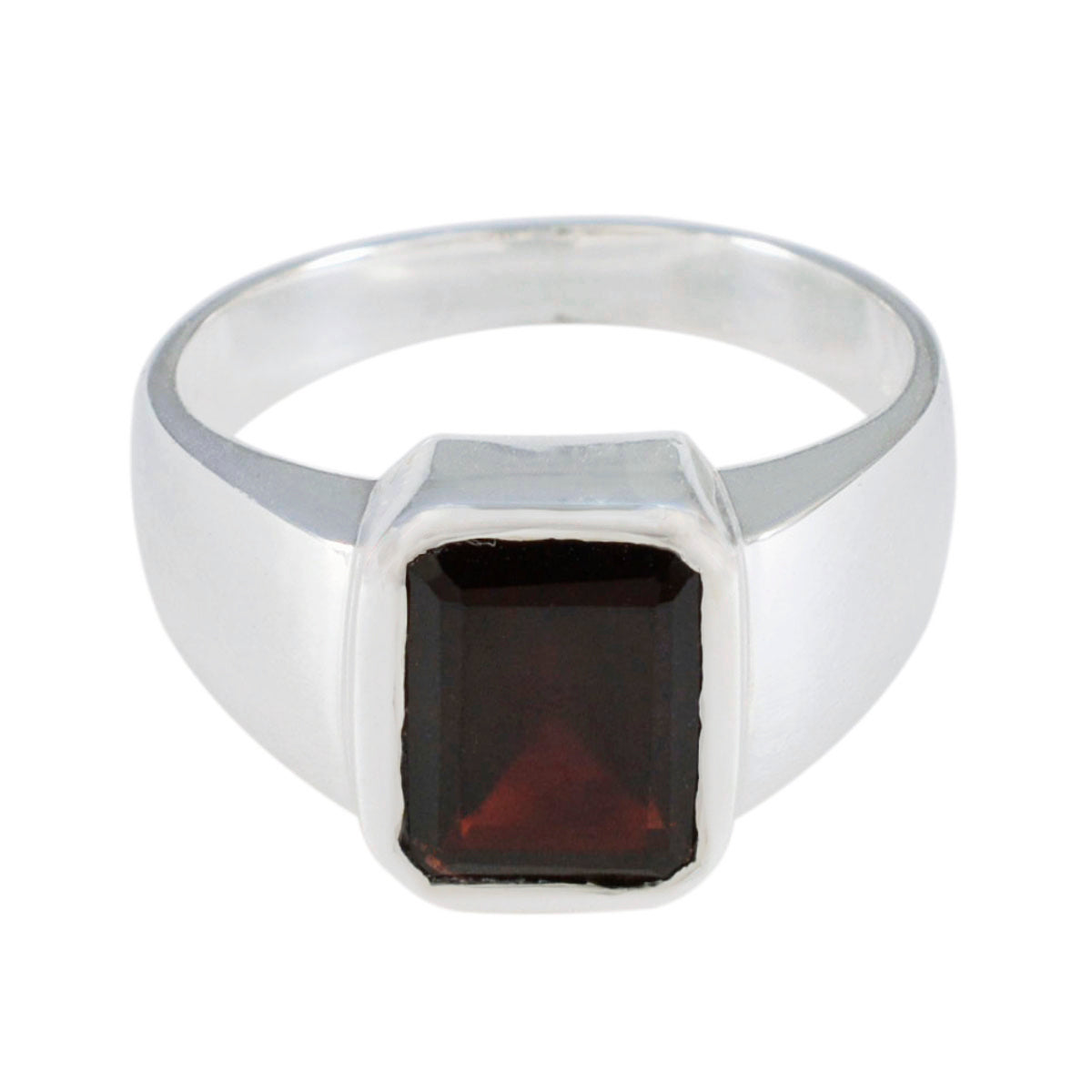 Mathilde Abstract Red Solitaire Ring Garnet Red