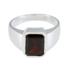 Mathilde Abstract Red Solitaire Ring Garnet Red