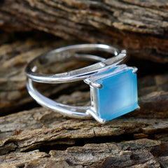 Elena Luxurious Aqua Solitaire Ring