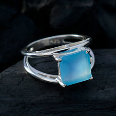 Elena Luxurious Aqua Solitaire Ring