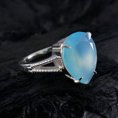 Sofia Aqua Solitaire Ring with Blue Gemstone